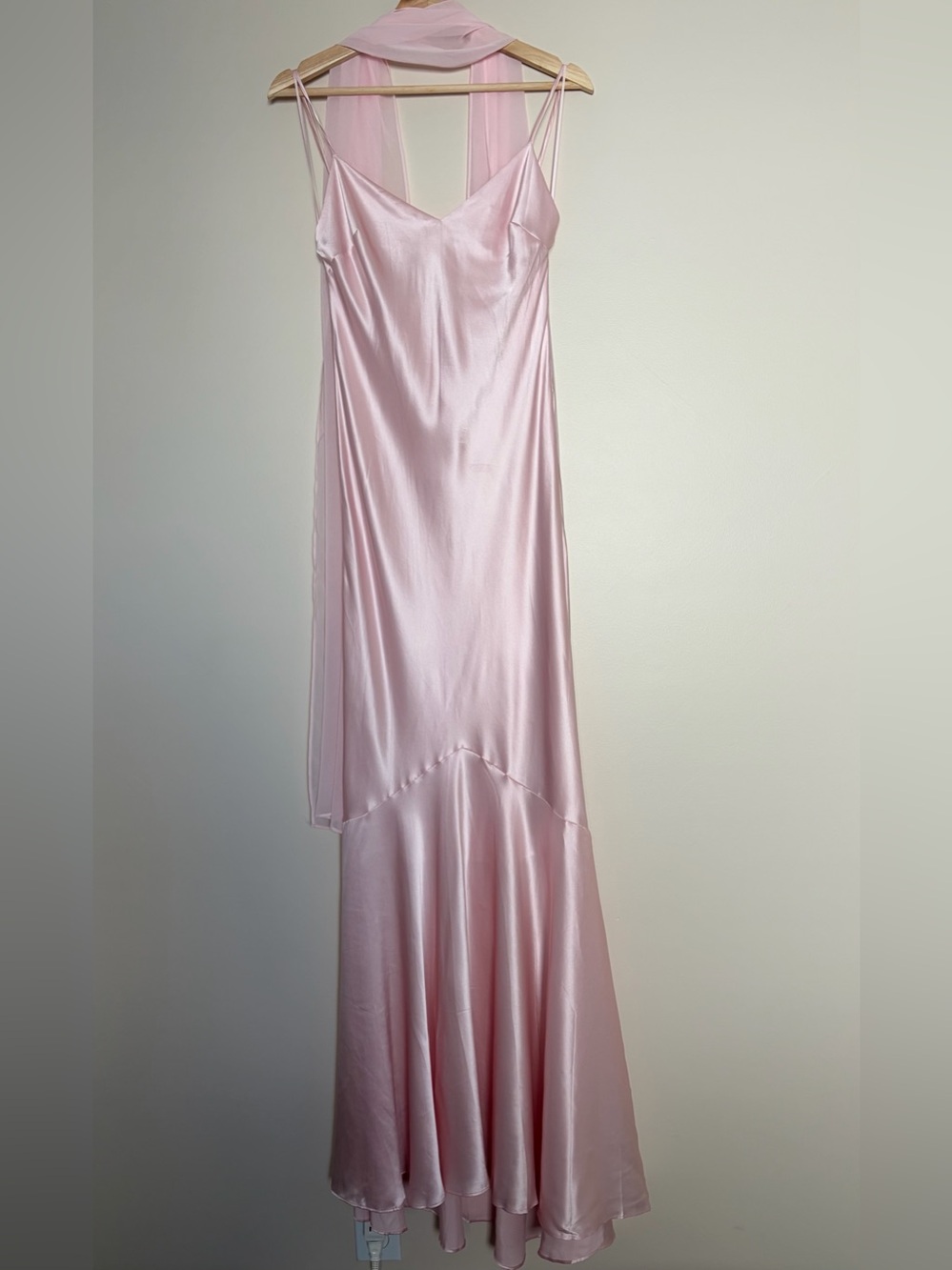NWT Reformation Tiffani Long Silk Dress with Cape Cherry Blossom Pink US 4 UK 8 - Picture 6 of 14